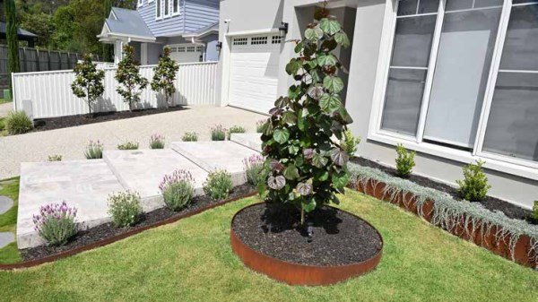 Steel Edging and Planters in Residential Construction